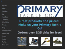 Tablet Screenshot of primarytackle.com